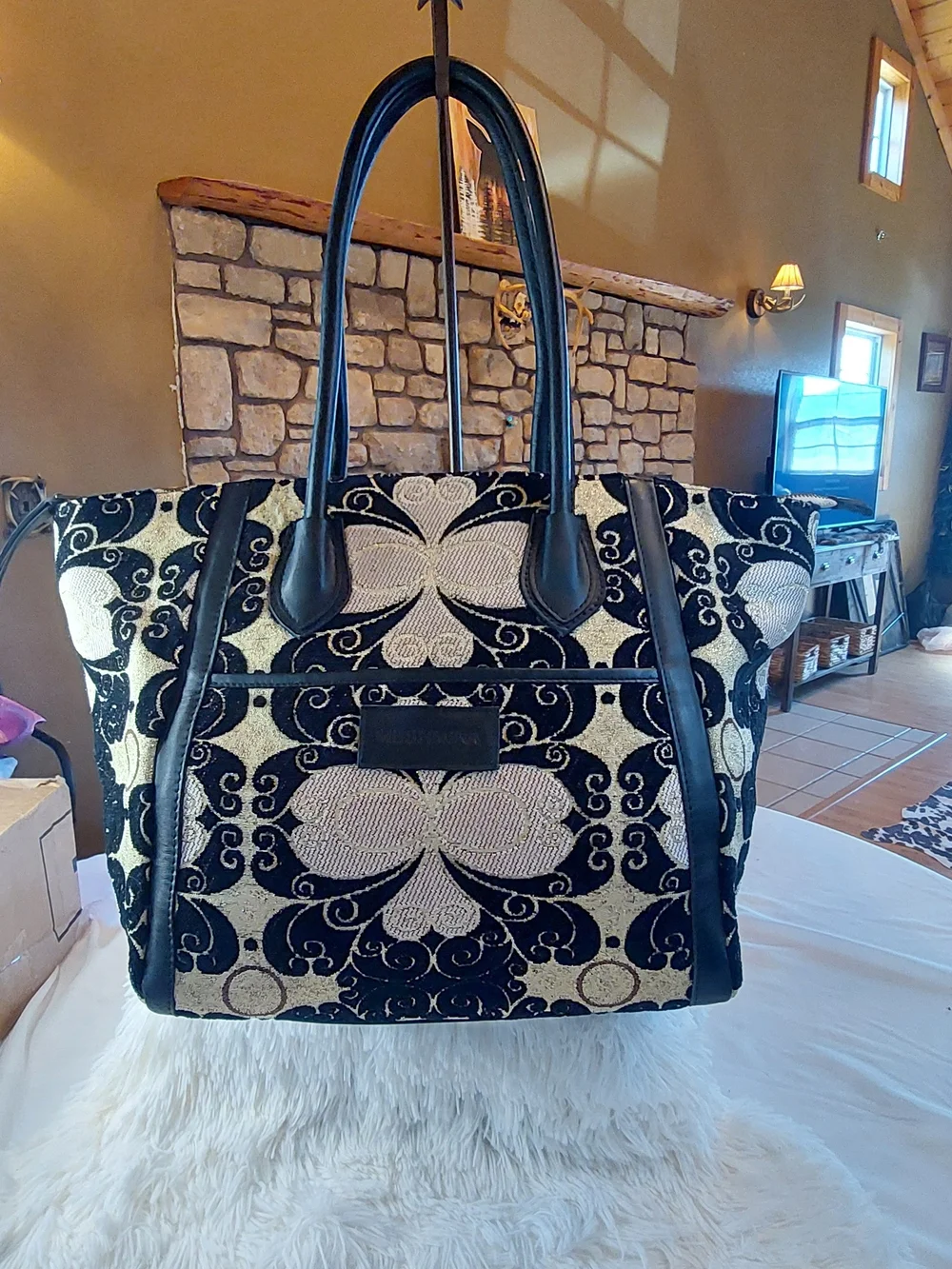 Mushmina Woven Tapestry Tote Bag - Like New Boho Style